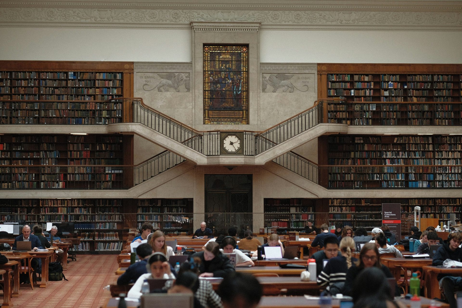A large library filled with lots of books